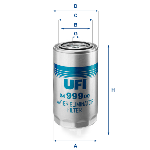 2499900 Фільтр паливний, що накручується UFI FILTERS