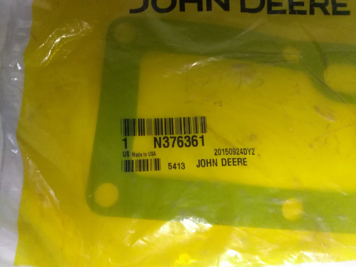 N376361 Gasket John Deere