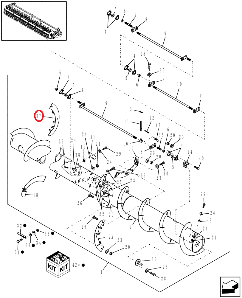 87016021 Виток шнека правий CASE 2020 CNH