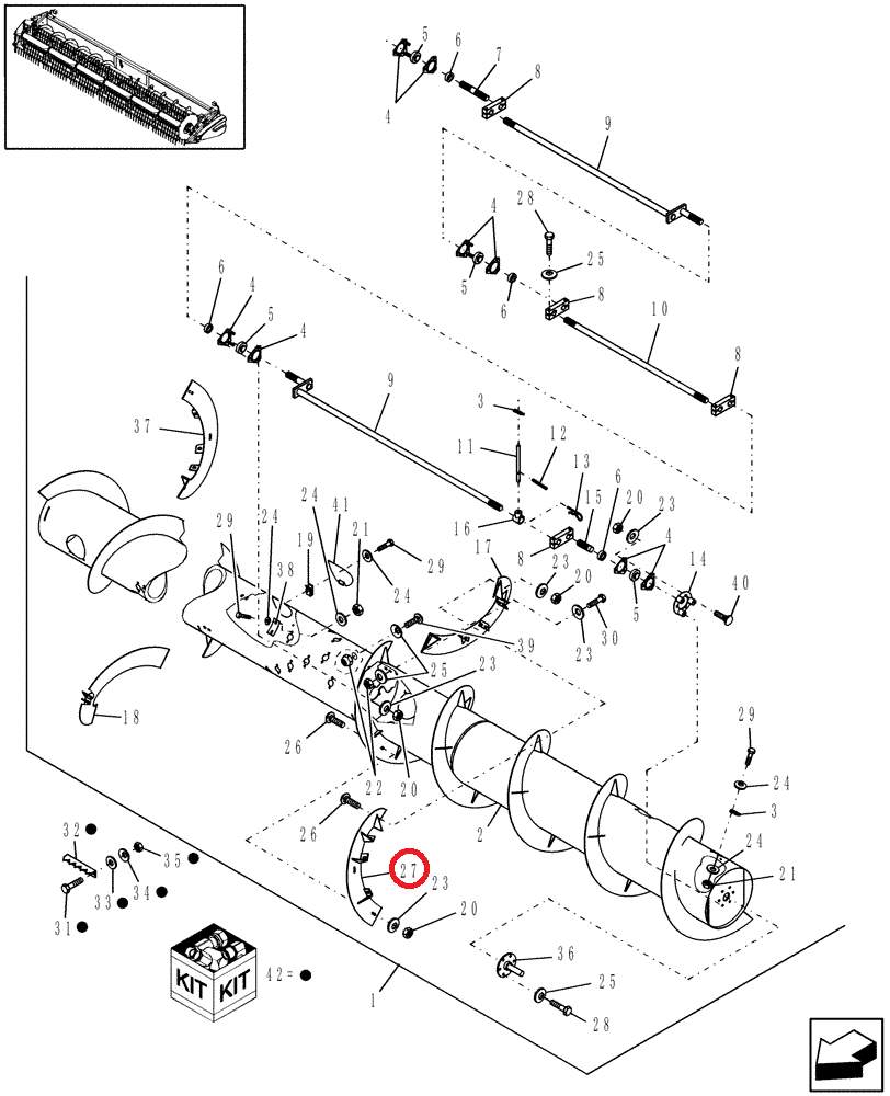 87016022 Виток шнека лівий CASE 2020 CNH