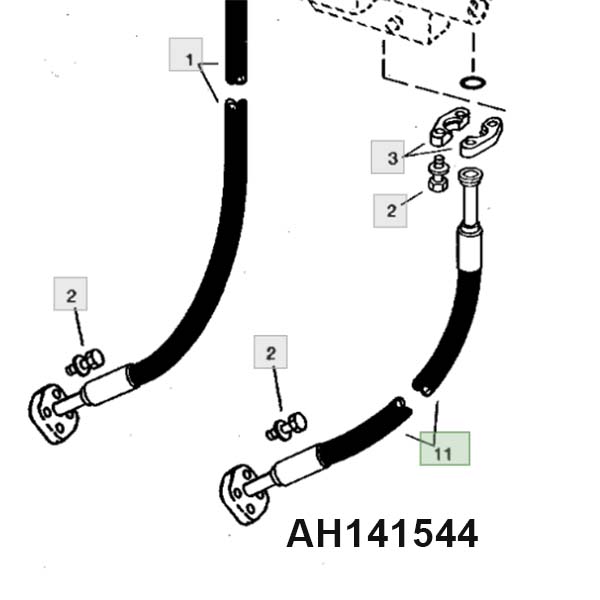 AH141544 Hydraulic hose John Deere
