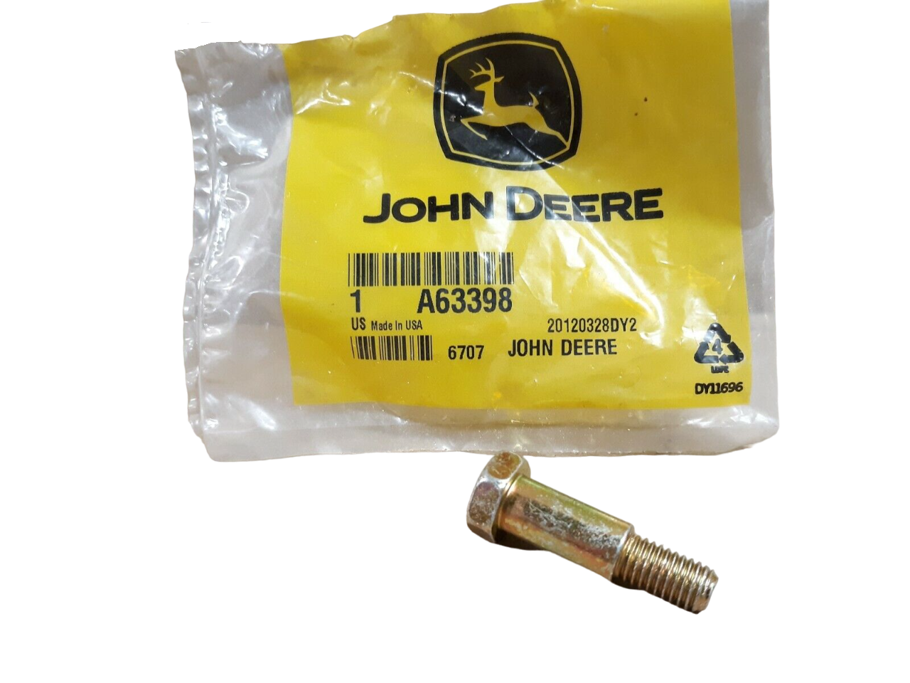 A63398 Śruba uchwytu wału napędowego John Deere