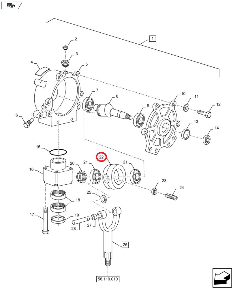 80850123 Яблуко МКШ CNH