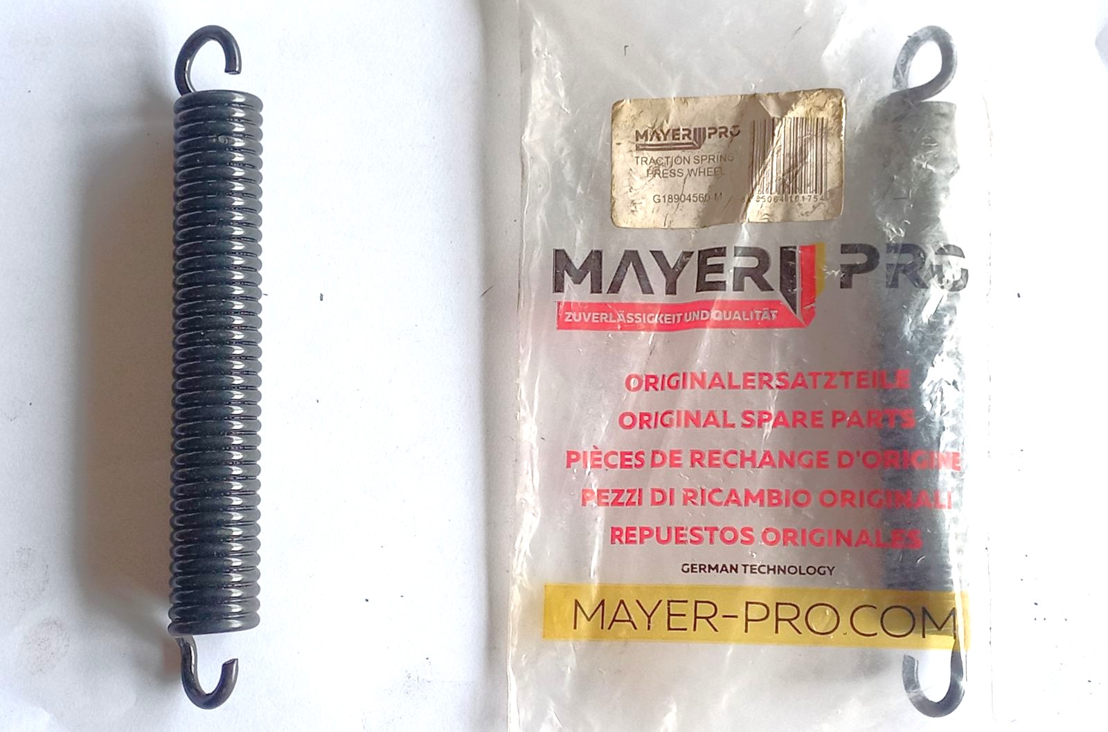 G18904560R Пружина колеса, що прикочує Gaspardo (Mayer Pro)