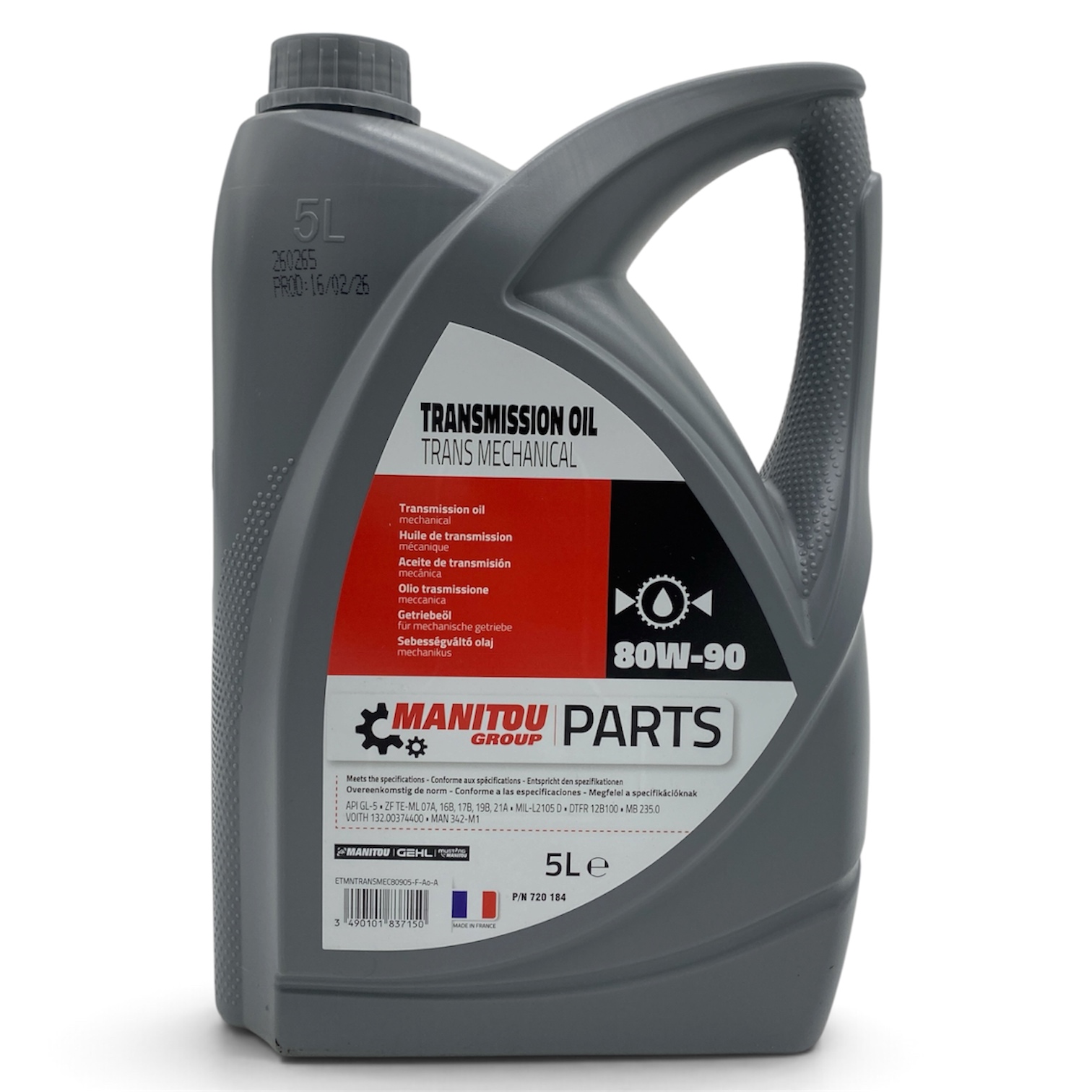 720184 80W-90 Олія трансмісії 5L MANITOU