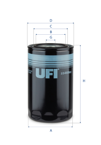 2346900 Фільтр масляний (87803260, 2854749, 2854750, 84228510, 2852526) UFI